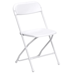 White Plastic Folding Chair